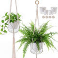 6 Pack Self Watering Hanging Planters Indoor Flower Pots Visible Water Level by Yiyiring