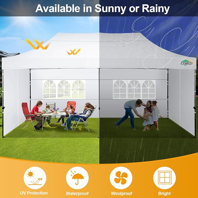 COBIZI 10x20 Pop Up Canopy Tent, 10x20 Canopy - Image 7
