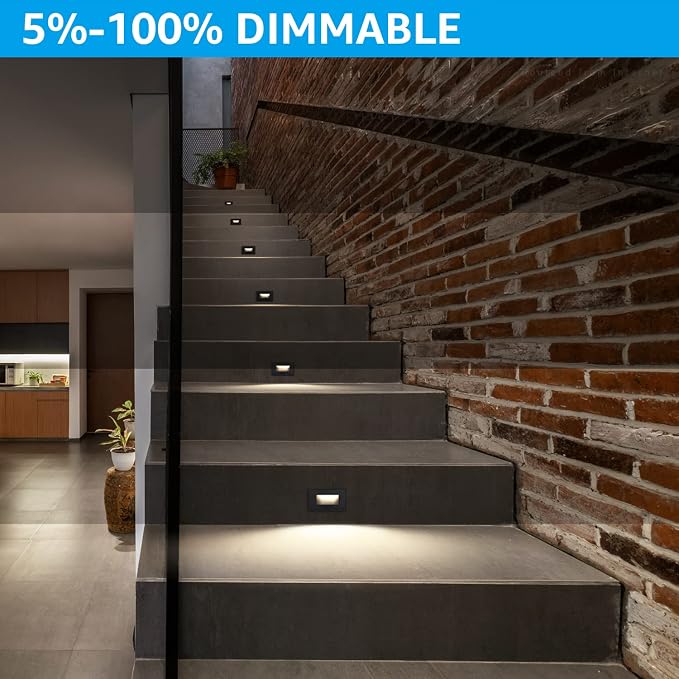 LEONLITE 12-Pack Premium Series 5CCT 120V LED Step Lights, Dimmable 3.5W Indoor - Image 3