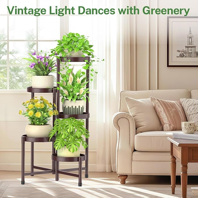 iDavosic.ly Plant Stand Indoor Outdoor, 5 Tier Corner Metal Flower Display - Image 8