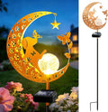ZNYCYE Solar Lights Outdoor Decorative Moon Dog Butterfly Solar Stake Lights by ZNYCYE