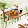 Idzo FSC Acacia Wood Folding Balcony Bar Table by Idzo