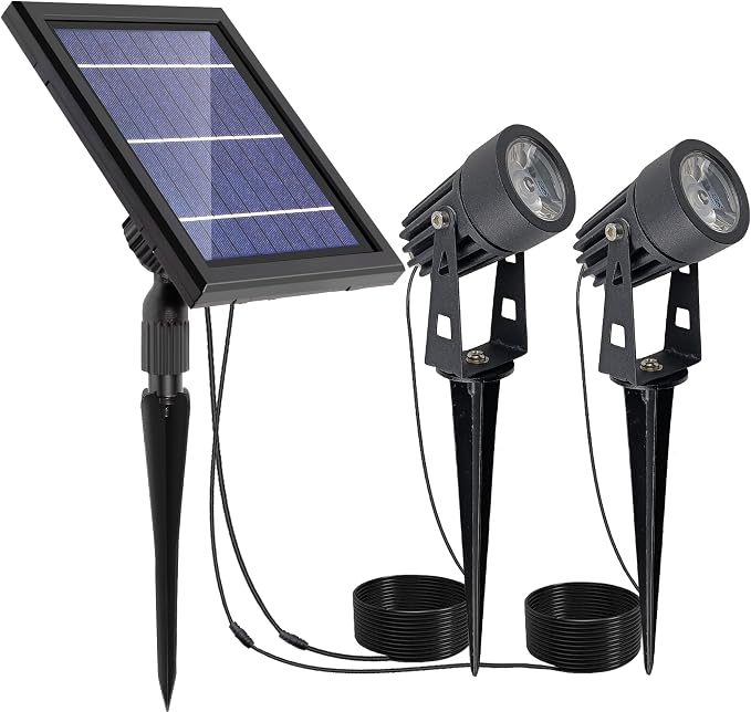SUNLONG Solar Lights Outdoor Waterproof Solar Powered Spot Lights Aluminum by MakeYournightBrightandWarm