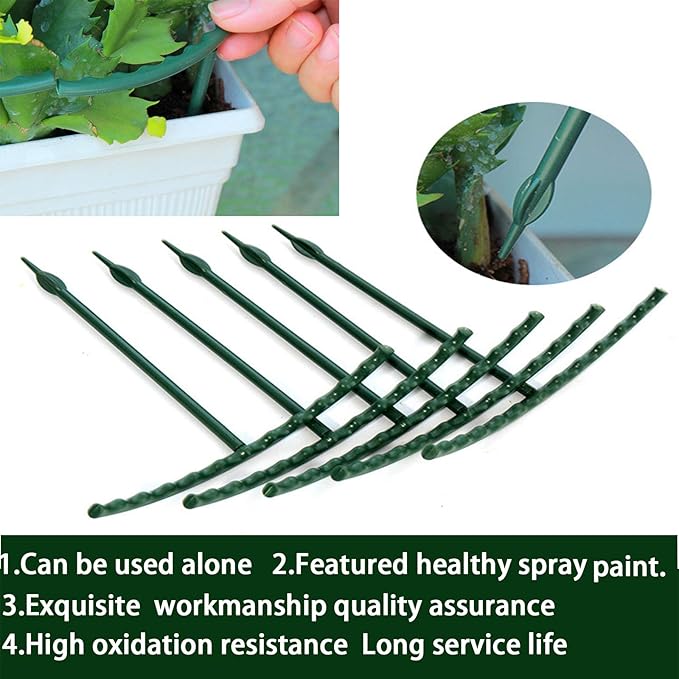 14Pcs Plant Support Stake Half Round Plant Support Ring Garden Flower Support - Image 4
