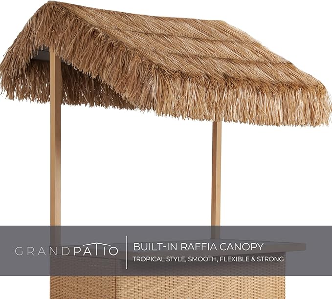 Grand patio Outdoor Tiki Bar Set - Image 4