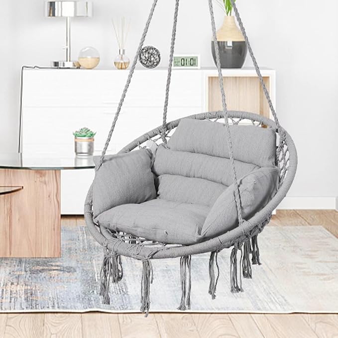 Goutime Hammock Chair, Macrame Hanging Swing Chairs - Image 7