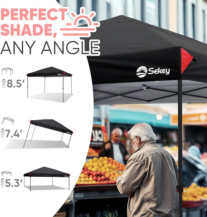 Sekey 10x10 Instant Pop Up Canopy – One Push Setup Easy Up Gazebo; 99% UV - Image 5