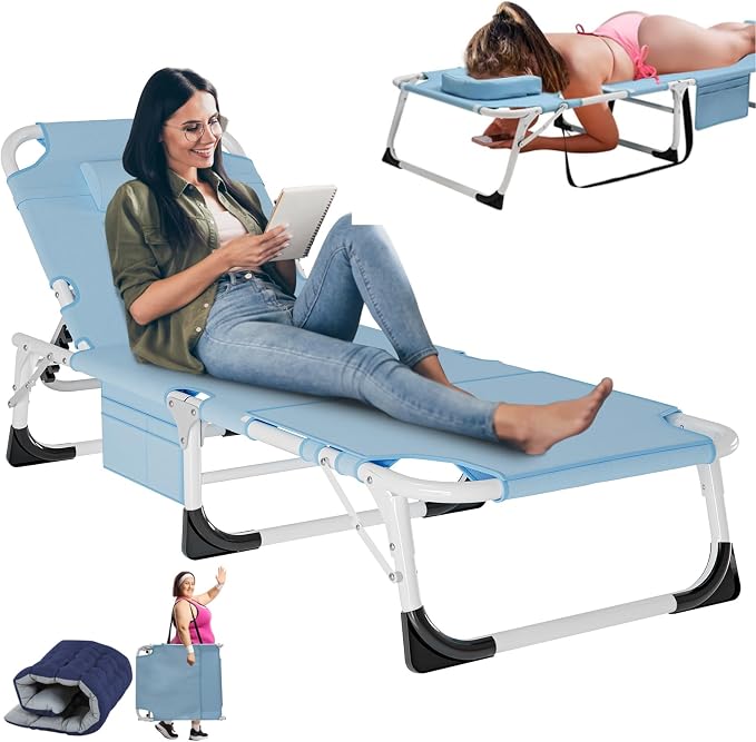 LILYPELLE Folding Chaise Lounge Chair by LILYPELLE