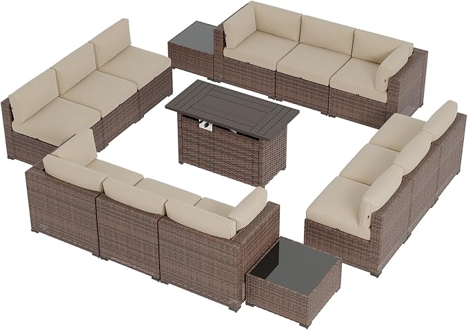 Aoxun Patio Furniture Sets, 15-Piece Outdoor Patio Furniture - Image 9