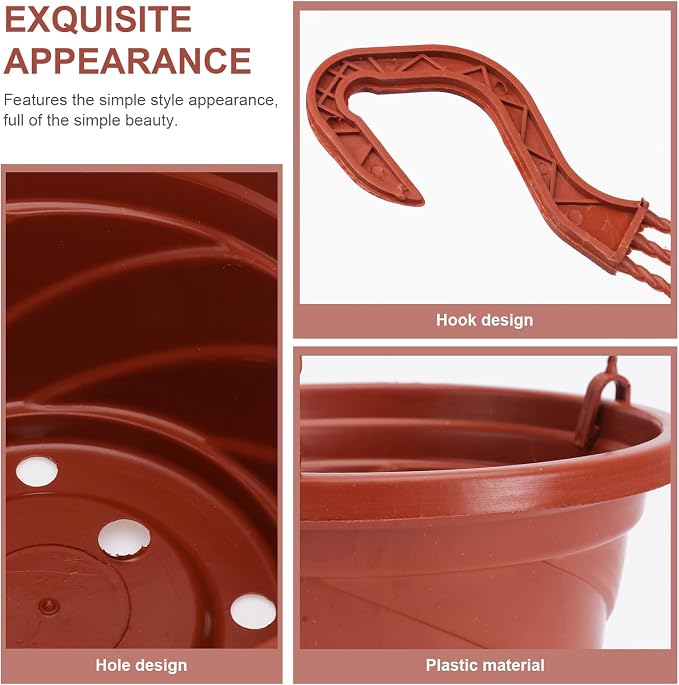 DOITOOL 10 Pack Hanging Plastic Pots - Image 4
