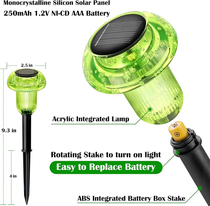 St Patricks Day Decorations Solar Lights Outdoor Pathway Waterproof 8 Pack - Image 2