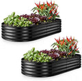 Plant & Plot Galvanized Raised Garden Beds Outdoor // 6×3×1 ft Planter Raised by PlantPlot