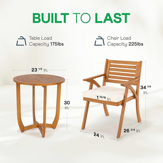 Sauvage Bistro Armchairs with Table - Image 2