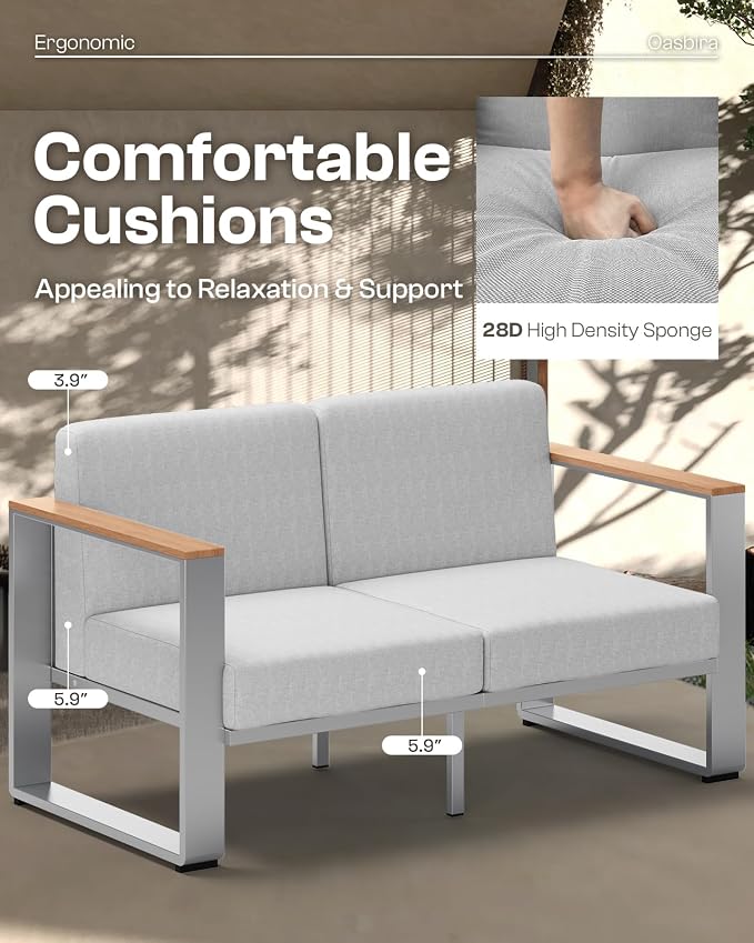 Outdoor Patio Furniture Set, 7 Seats Outdoor Patio Conversation Sets - Image 2