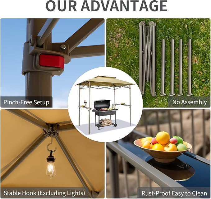 Crown Shades 8x5 Grill Gazebo - Image 5