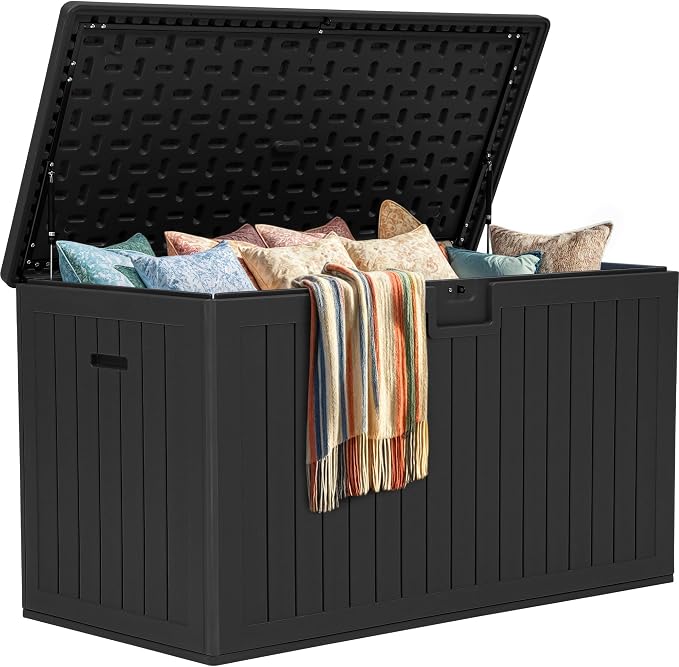YITAHOME 200 Gallon Extra Large Deck Box, Double-Wall Resin Outdoor Storage Box by YITAHOME