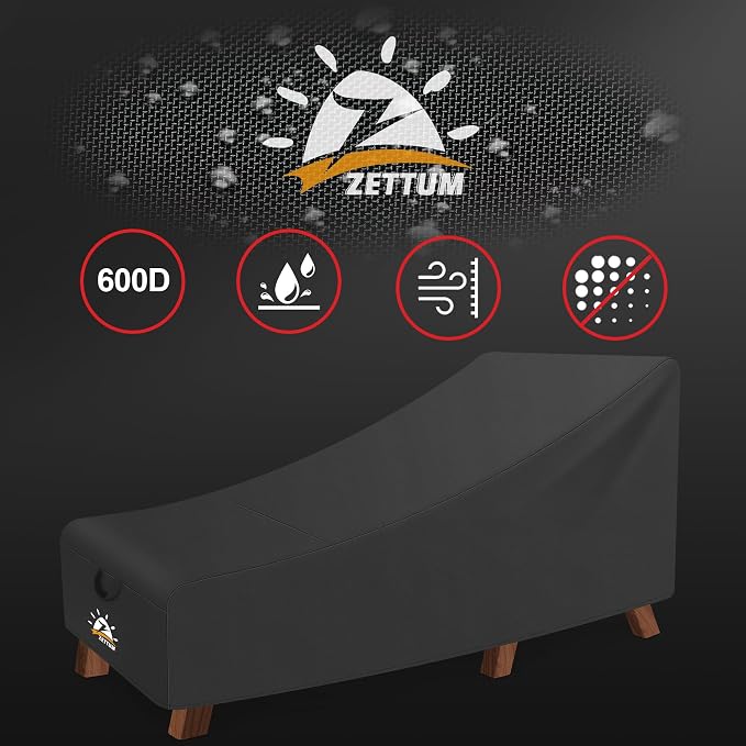 Zettum Outdoor Lounge Chair Cover 2 Pack - Image 5