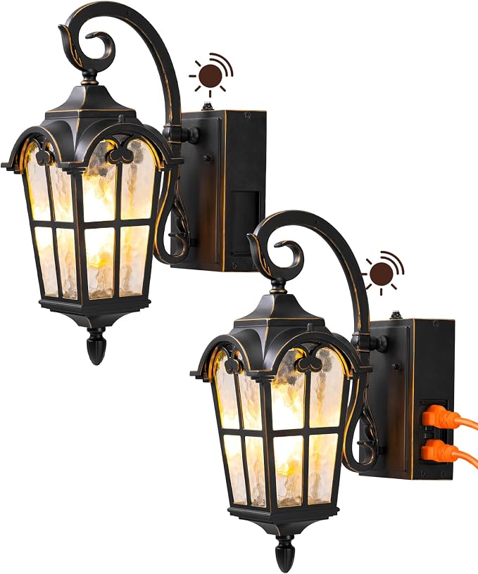 EDISHINE 2 Pack Dusk to Dawn Outdoor Wall Lights, Porch Lights - Image 9
