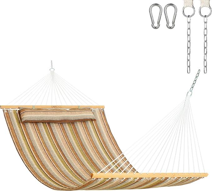 Lazy Daze Hammocks 12 FT Quilted Fabric Double Hammock by LazyDazeHammocks