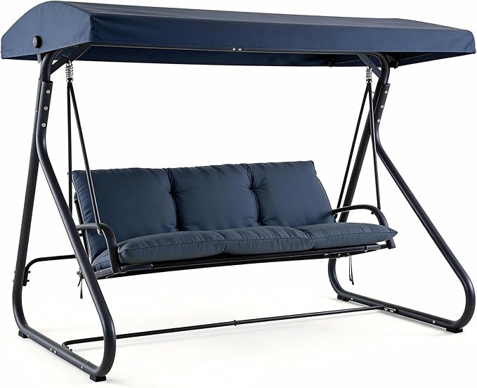 3-Seat Outdoor Convertible Swing Glider - Image 7