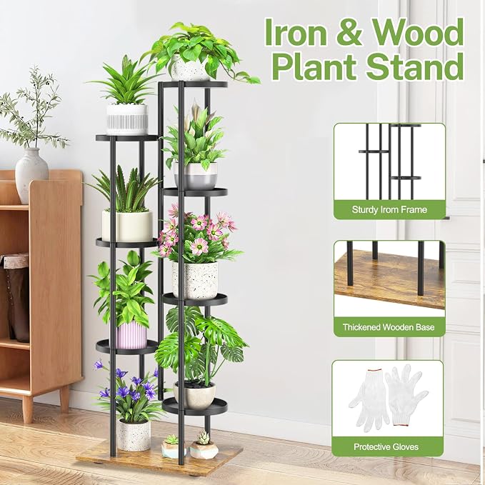 iDavosic.ly 7 Tier Plant Stand Indoor Outdoor, Tiered Corner Multiple Flower - Image 5