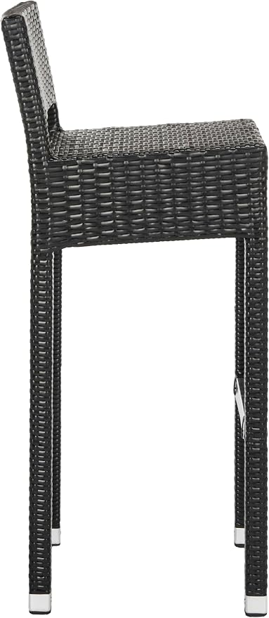 SAFAVIEH FOX5212A Collection Landry Black Indoor/Outdoor Bar Stool - Image 6