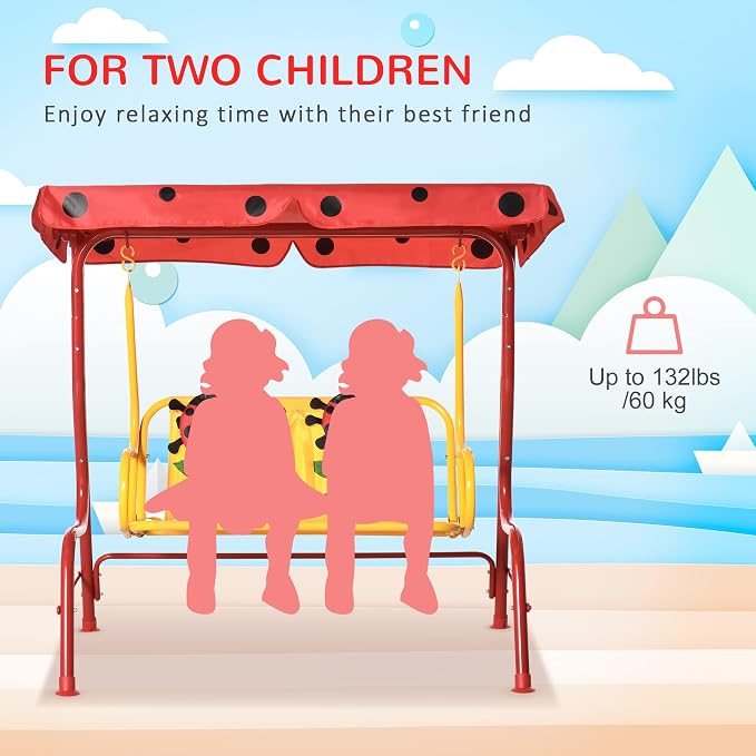 Outsunny Porch Swing for Kids - Image 3