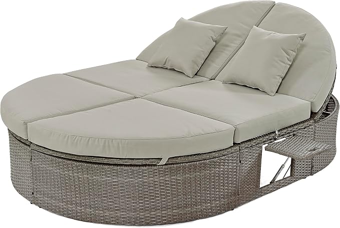 Merax Outdoor Sun Bed Patio 2-Person Daybed - Image 4