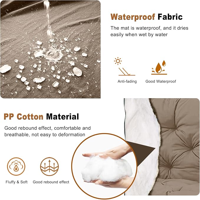 2-3 Seat Swing Replacement Cushion, Outdoor Bench Cushions - Image 3