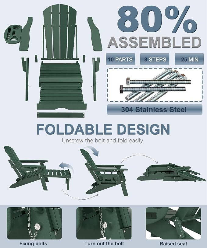 Adjustable Adirondack Chair - Image 7
