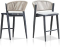 PURPLE LEAF Counter Height Bar Stool Set of 2 Outdoor Bar Stools Modern Bar by PURPLELEAF