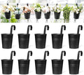Dahey 10 Pcs Small Hanging Flower Pots Metal Iron Bucket Planter by Dahey