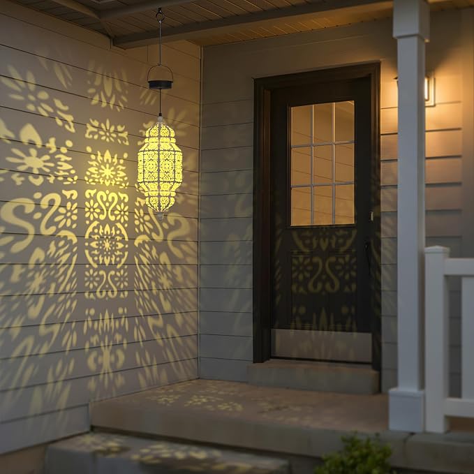 18 Inch High Large Hanging Solar Lights Outdoor Garden Decor, Decorative - Image 6