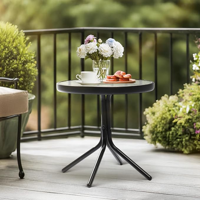 VINGLI Outdoor Side Table, Weatherproof Small Tables - Image 2