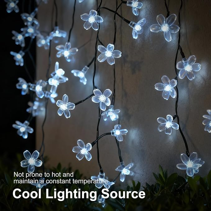 60 LED Solar String Lights Outdoor Waterproof Flower Fairy Lights - Image 4