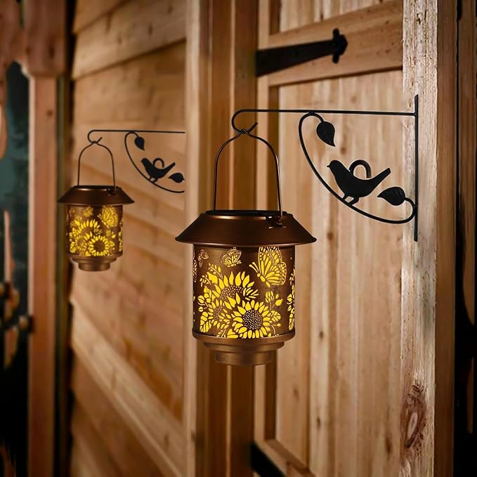 Solar Lantern Outdoor Hanging Sunflower Lights Gifts - Image 3