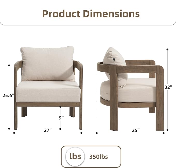 Outdoor Furniture Set, Metal Modern Outside Furniture - Image 2