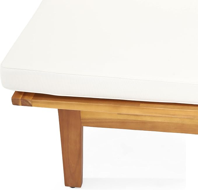 Christopher Knight Home Jill Daybed, Teak + Beige - Image 7