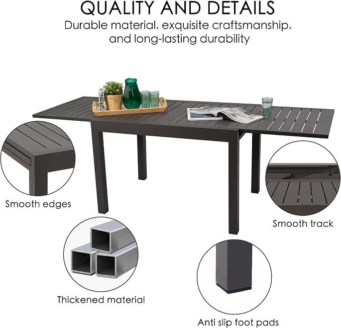 Kozyard Villa Expandable Patio Dining Table - Image 6