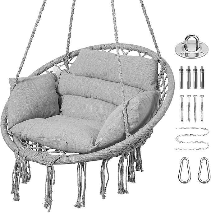 Goutime Hammock Chair, Macrame Hanging Swing Chairs by Goutime