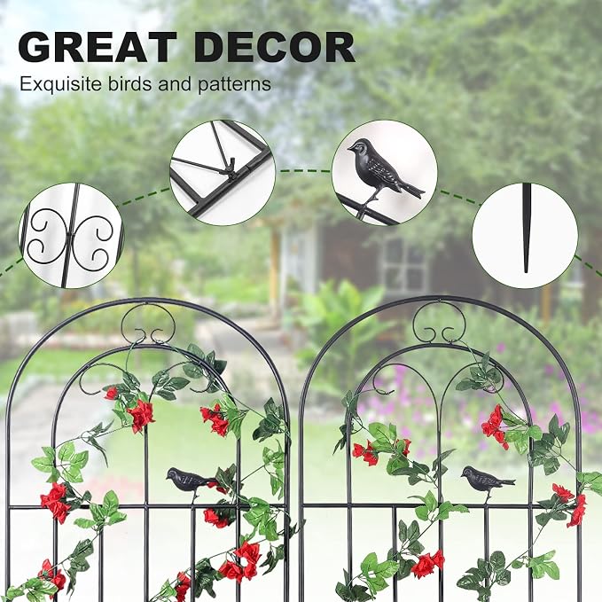 2 Pack 70.8" H x 19.7" W Metal Garden Trellis - Image 3