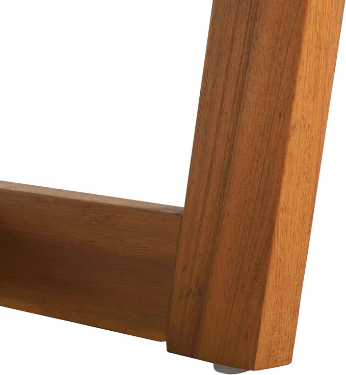 SAFAVIEH Outdoor Patio Furniture Collection Lynn Natural Brown Slatted Top - Image 10