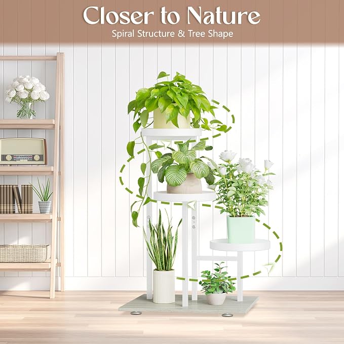 iDavosic.ly 3 Tier Plant Stand Indoor, Tiered Corner Flower Holder Shelf Outdoor - Image 6