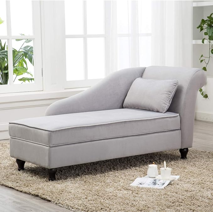 Yongqiang Storage Chaise Lounge Indoor Upholstered Sofa Recliner Lounge Chair by lightupyourlife