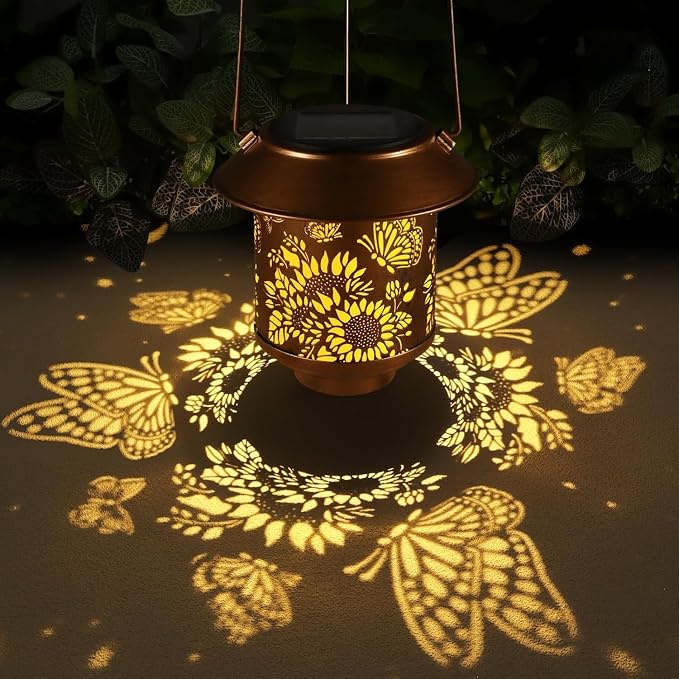 Solar Lantern Outdoor Hanging Sunflower Lights Gifts - Image 2