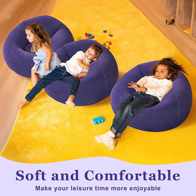 Realspring Inflatable Bean Bag Chairs Outdoor Blow up Camping Chairs Inflatable - Image 6