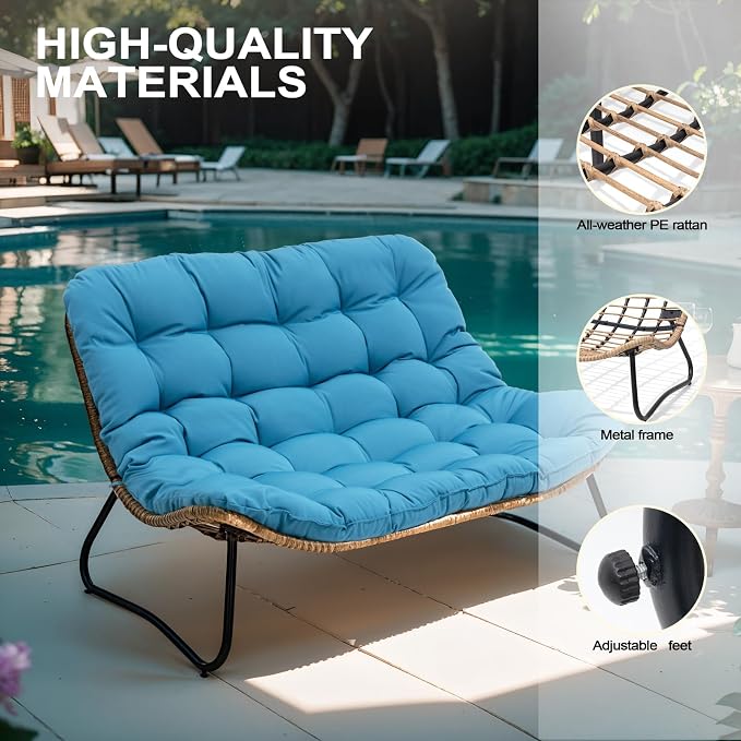 Crestlive Products Outdoor Loveseat 3PCS, Outdoor Sofa Set, All-Weather Boho - Image 4