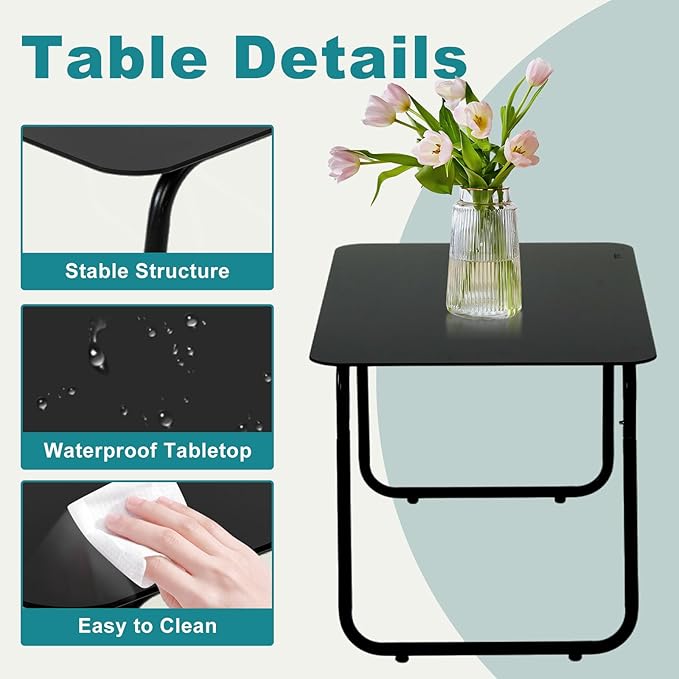 DUMOS 4 Piece Patio Furniture Set，Outdoor Patio Furniture Conversation Set - Image 4