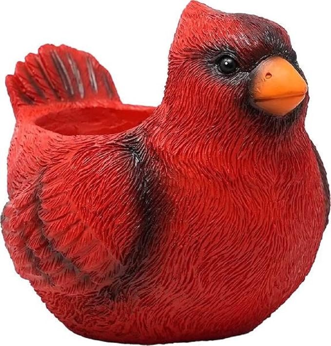Spoontiques Cardinal Flower Pot, Home Décor, Tabletop Decoration, Vase Window by Spoontiques