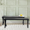 Outdoor Metal Backless Bench Set of 2, Weatherproof Patio Bench by Unknown
